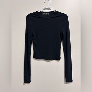 Abercrombie & Fitch Black Long Sleeve Soft Top
